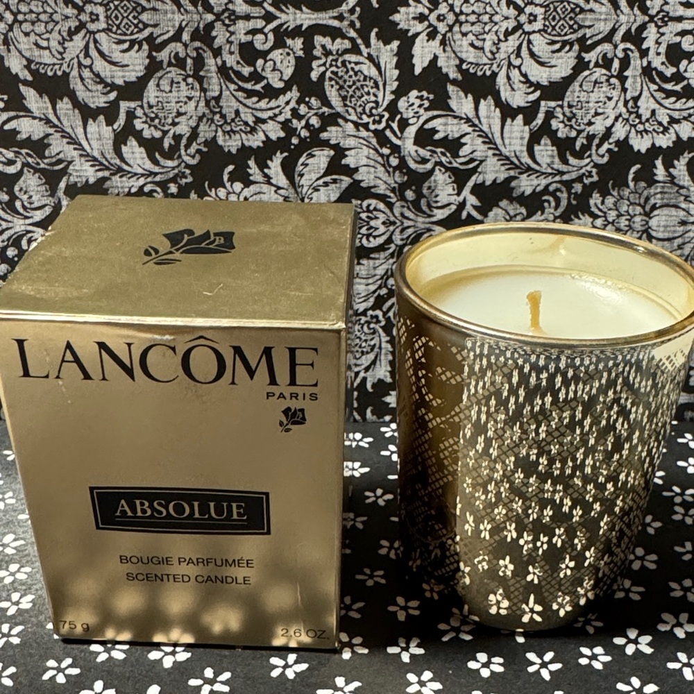 LANCÔME ABSOLUTE Bougie Parfum Gold Scented Candle New